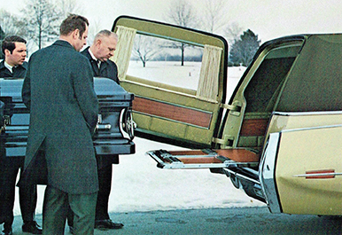 1973 S&S Park Hill Hearse extension table
