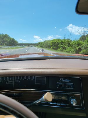 1973 6EL47 Eldorado Coupe view driving-Pirog Tom
